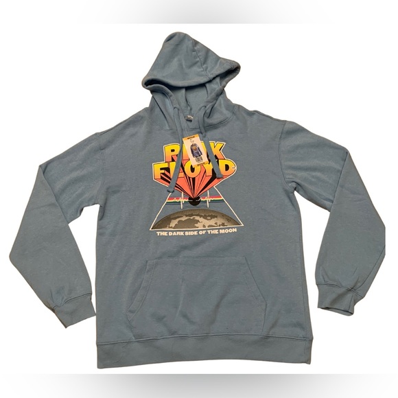 Pink Floyd Other - Pink Floyd Dark Side Of The Moon Graphic Blue Hoodie Size Medium NWT